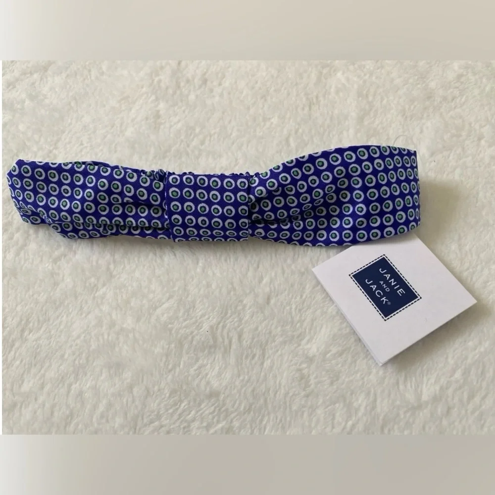 Janie And Jack Blue Poka Dot Baby Girl Head Band One Size